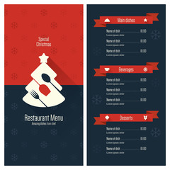 Special Christmas festive menu design - 87453287