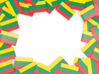 Frame with flag of lithuania