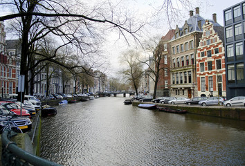 Amsterdam canals in Holland