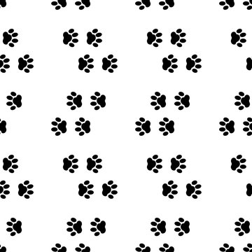 seamless pattern with paw print