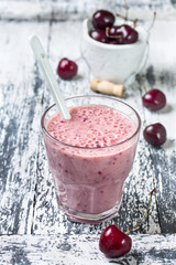 smoothie with cherry