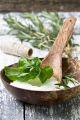 sea salt with fresh herbs