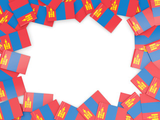 Frame with flag of mongolia