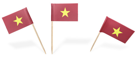 Various cocktail flags of Vietnam isolated on white.(series)