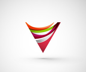 Abstract geometric company logo triangle, arrow