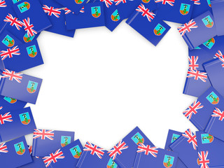 Frame with flag of montserrat