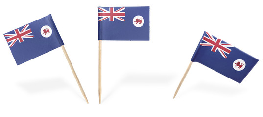 Various cocktail flags of Tasmania isolated on white.(series)