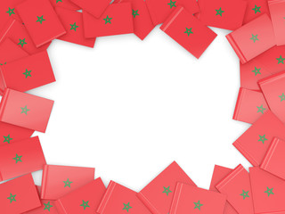 Frame with flag of morocco