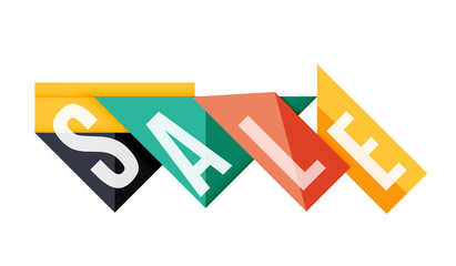 Sale word label banner