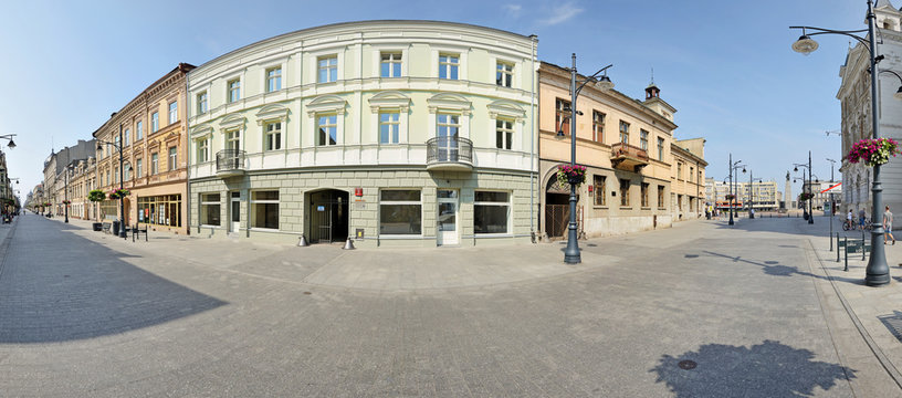 Fototapeta ul. Piotrkowska -Stitched Panorama
