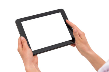Tablet PC in the hands