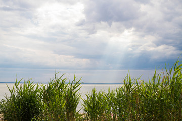 A ray of sun coming out from behind the clouds