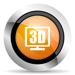 3d display orange icon