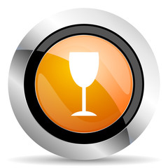 alcohol  orange icon glass sign