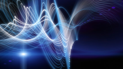 futuristic wave background design with lights