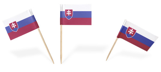 Various cocktail flags of Slovakia isolated on white.(series)