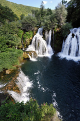 Fototapeta na wymiar Waterfalls in Kulen Vakuf, Bosnia and Herzegovina