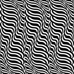 Design seamless monochrome waving pattern