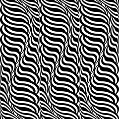 Design seamless monochrome waving pattern