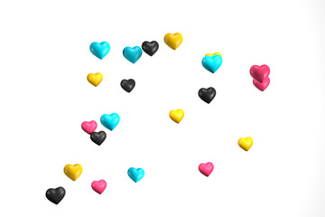 Heart balloon colorful background