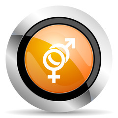 sex orange icon gender sign