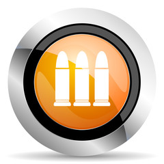 ammunition orange icon weapoon sign