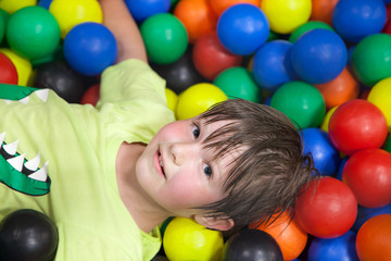 Fototapeta na wymiar Little boy in the children's playground