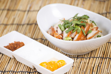 Egg Noodle with roast chicken