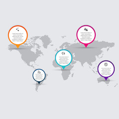 Vector colorful info graphics for your business presentations.