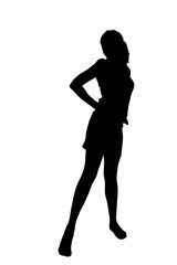 woman silhouette in a cool pose