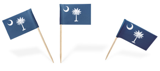 Various cocktail flags of South Carolina isolated on white.(seri