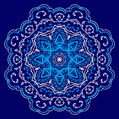 Hand drawn zentangle pattern with a Snowflake. Use for wallpapers, pattern fills, web pages elements and etc.