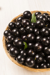 Berry Jaboticaba in bowl on white background