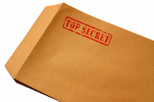 Envelope top secret.
Manila envelope with top secret stamped on it.