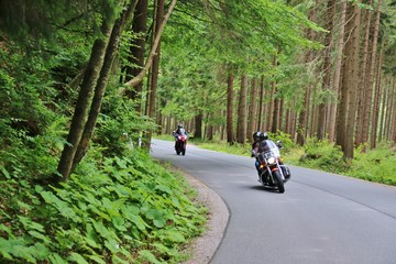 Obraz premium Motorcycle on the rural road