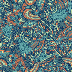 Hand drawn Zentangle seamless pattern. Use for cards, invitation, wallpapers, pattern fills, web pages elements and etc.