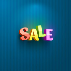 Sale placard for advertising text. Eps10 vector illustration