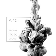 Vector abstract ink splash in water 