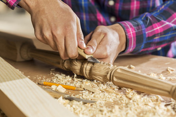 Carpenter at work