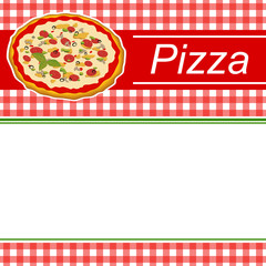 Background abstract red menu pizza green stripes frame illustration vector
