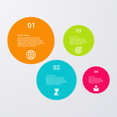 Vector illustration infographics four circles