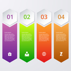 Vector illustration infographics four options