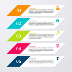 Vector illustration infographic five options