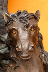Fototapeta na wymiar Face of Horse statue