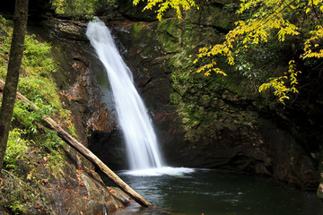 Courthouse Falls in the Pisgah National Forest in NC