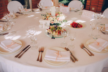 wedding reception decor food
