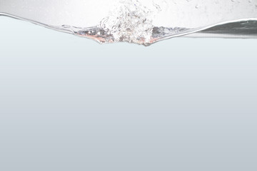 Water color  and air bubbles over white background