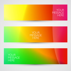 Colorful abstract vector banners.