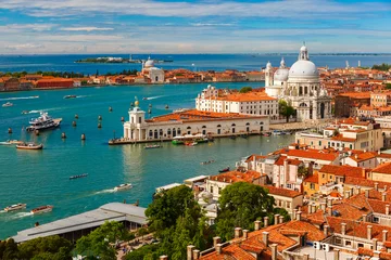 Poster Uitzicht vanaf Campanile di San Marco naar Venetië, Italië © Kavalenkava