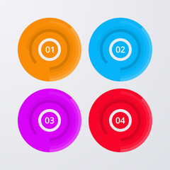 Vector illustration infographics four circles